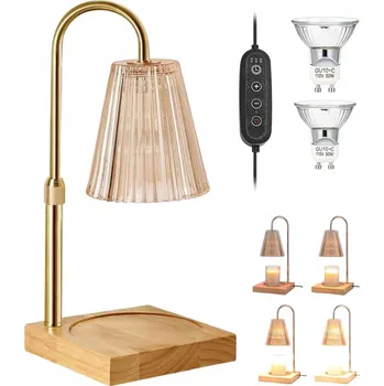 Lampička ELEKTRICKÁ LAMPA NA ROZPOUŠTĚNÍ SVÍČEK S ČASOVAČEM, AROMA LAMPA + 2 ŽÁROVKY