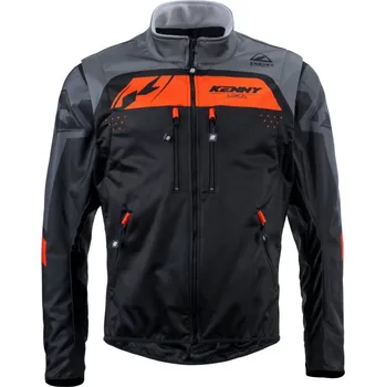 Moto bunda KENNY RACING 2025 BUNDA ADVENTURE/ENDURO MODEL SOFTSHELL ČERNÁ/ORANŽOVÁ (L)