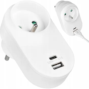 Elektrická zásuvka Elektrická Zásuvka , USB rozbočka Vayox bílá