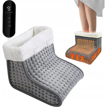 Elektrický ohřívač nohou ve tvaru boty, měkký vyhřívací návlek na nohy + ovladač, 9 úrovní