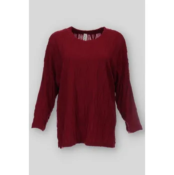 Dámská halenka Halenka kulatý výstřih MY STYLE 10 barva: bílá-smetanová