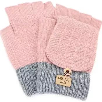 Rukavice Lifestyle rukavice bez prstů s klopou Glove NLD šedá