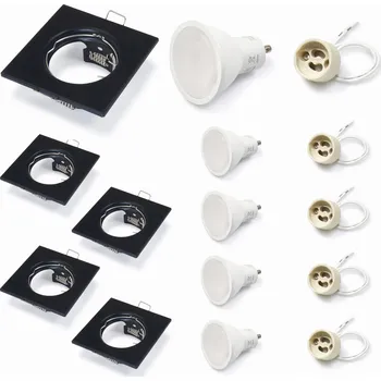 Stropní svítidlo zapuštěné Koloreno 5 W GU10 8 cm černé