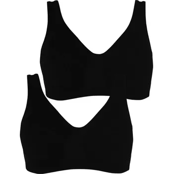 Podprsenka Bavlněná podprsenka bez kostic Lidka - 2 kusy 90C černá