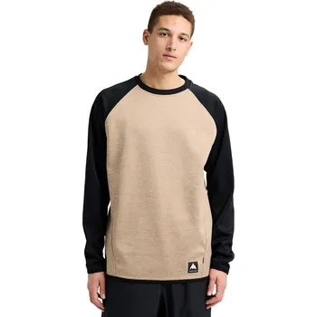 Pánská mikina Technická mikina Burton Crown Weatherproof Crew summit taupe heather/true black XXL 2026 - Odesíláme do 24 hodin