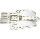 Dámský široký korzetový pásek s cvočky Alexis Bílý