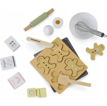 Dřevěná hračka Dřevěná sada na pečení perníčků Mamabrum Bake Sets 15 ks