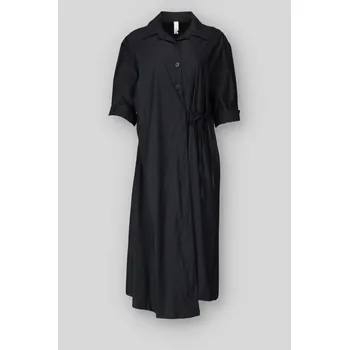 Dámské šaty Košilové šaty s vázáním SUN 9036 barva: černá