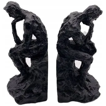 Zarážka na knihu PODPĚRKY na knihy zarážky MYSLITELÉ černá matná