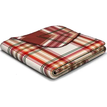 Vánoční dekorace Villeroy & Boch Tartan Delight 804808 deka 150 x 200 cm červená/zelená/zlatá