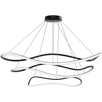 Toolight Toolight, LED závěsná lampa 40/60/80cm, 82W, 3000K, LHJ016-CP3, černá matná, OSW-50006