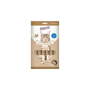 Pamlsek pro kočku Dokas Krém s kuřecím masem a sýrem 90 g