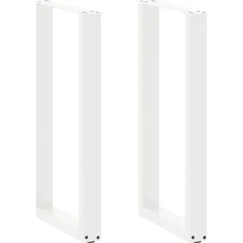 Jídelní stůl vidaXL Nohy barového stolu ve tvaru U, 2 ks, bílé, 40 x (90-91) cm, ocel