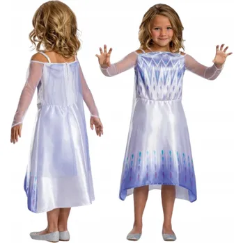 Karnevalový kostým KOSTÝM KOSTÝM DISNEY LEDOVÉ KRÁLOVSTVÍ ELSA FROZEN PRINCEZNA 125-135 CM