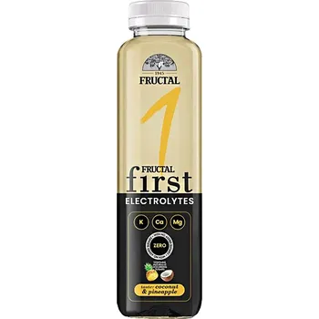 Voda Fructal First Kokos a ananas s vitamíny a minerály funkční voda 500 ml