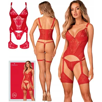 Podprsenka Obsessive Korzet Belovya Červený XS/S