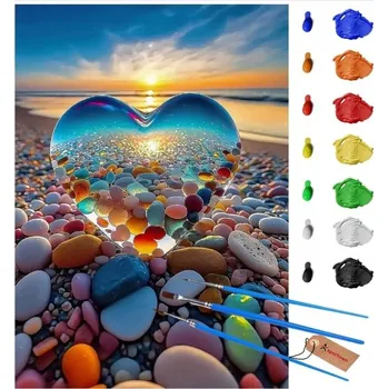 Sportown malování podle čísel kamínky 40x50 plátno obraz k malování