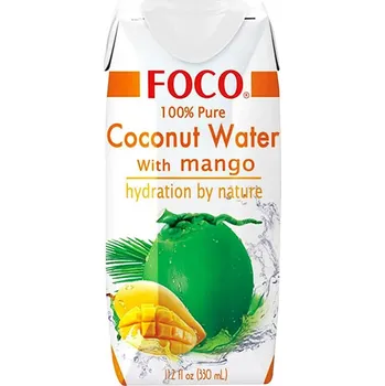 Voda FOCO Kokosová voda s mangem 500 ml