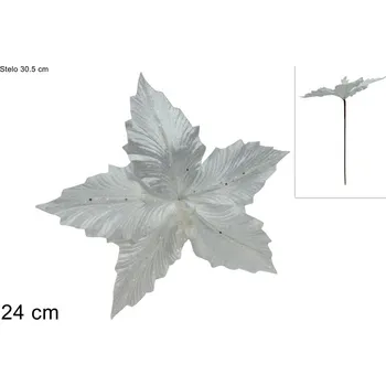 Vánoční dekorace PROHOME - Květ vánoční 24cm zápich
