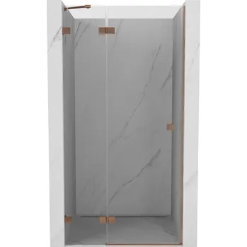 Mexen Lunar sprchové dveře otočné levé 85 cm, transparentní, kartáčovaná měď - 834-085-000-65-00-L Sprchové dveře