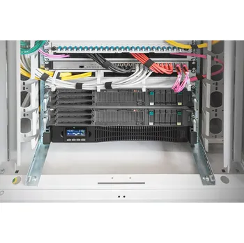 Záložní zdroj Záložní zdroj UPS DIGITUS Online Rack 19 LCD 1500VA/1500W, 3x12V/9Ah, 8xC13