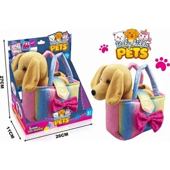 plyšák pejsek v taštičce Baby Kiddo 24 cm