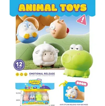 Figurka Wiky Zvířátko mačkací s bublinkou 8 cm