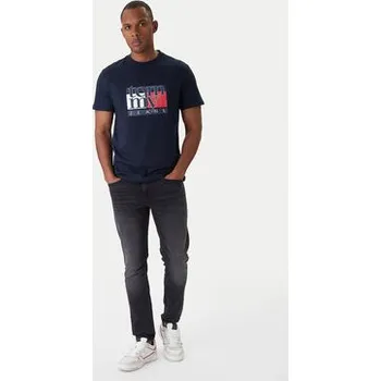 Pánské tričko Tommy Jeans T-Shirt DM0DM21977 Tmavomodrá Regular Fit XS