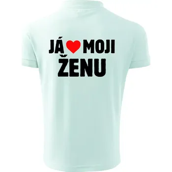 Pánská košile Já miluju svojí ženu - Polokošile pánská Pique Polo 203 - 3XL ( Frost )