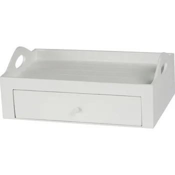 Servírovací tác se zásuvkou na čaj, kávu, organizér 30x20x9 cm