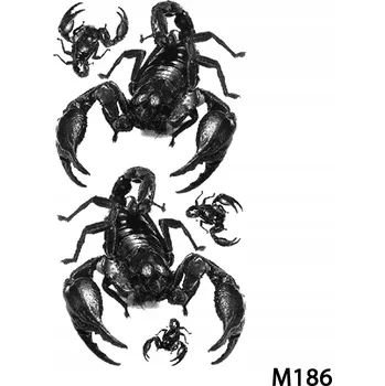 Odstranitelné tetování Dočasné tetování TATTOO 3D 19x9 cm černý štír Heterometrus