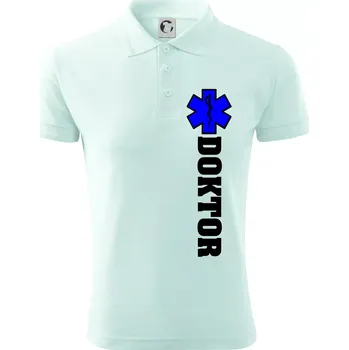 Pánská košile Hvězda života - doktor - Polokošile pánská Pique Polo 203 - 5XL ( Frost )