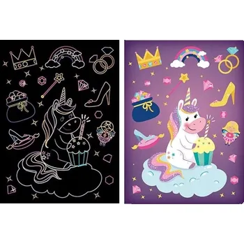 Obraz DUHOVÉ STÍRACÍ OBRÁZKY - 9 OBRÁZKŮ S KONÍKY