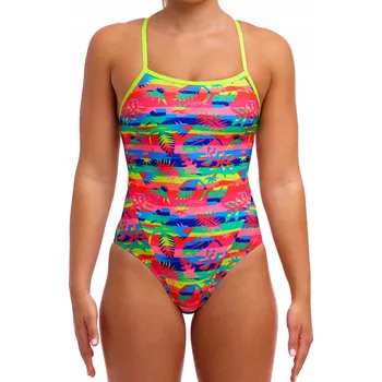 Dámské plavky Plavky FUNKITA Free Foliage - Jednodílné, úzká ramínka, velikost 12 (UK34) M
