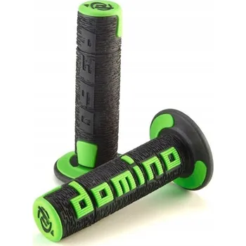 DOMINO MANŽETY (GRIPY) OFF ROAD NEW LAMELAR DVOUKOMPONENTNÍ ČERNÁ/ZELENÁ
