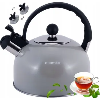 Varná konvice Tradiční ocelová Konvice Kamille 2,5 l šedá