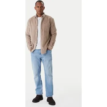 Pánská košile Tommy Jeans Košile Baby Cord DM0DM22021 Béžová Regular Fit L