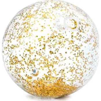 Dětský míč Intex 58070 Nafukovací míč Glitter Beach 71 cm zlatý