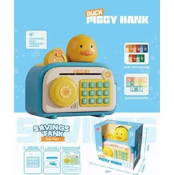 Pokladnička Elektronická dětská pokladnička sejf Kaczuszka s PIN a otiskem prstu