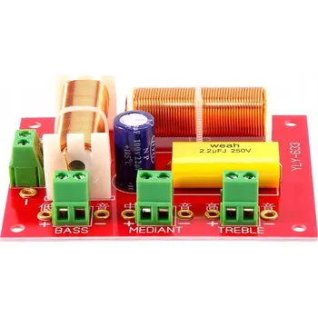 IP kamera Výhybka reproduktorová 3-pásmová 200 Watt 4 / 8 ohm BEZ PÁJENÍ 6 / 12 DB