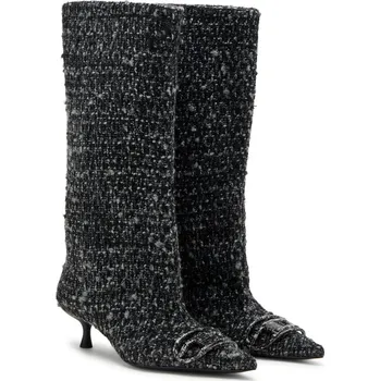 Dámská obuv KOZAČKY DIESEL VENUS D-VENUS 40 KB TUBE BOOTS BLACK/LIGHT ECRU