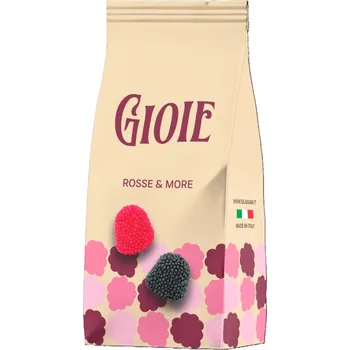 Bonbon GIOIE Želatinové bonbóny OSTRUŽINY A MALINY, 200g