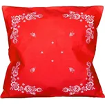 Forbyt Povlak bavlna Folk podklad červený 38x38 cm