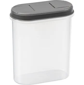 Dóza na potraviny Nádoba s dávkovačem na sypké produkty cukr krupice a mouku 2,4L Plast Team