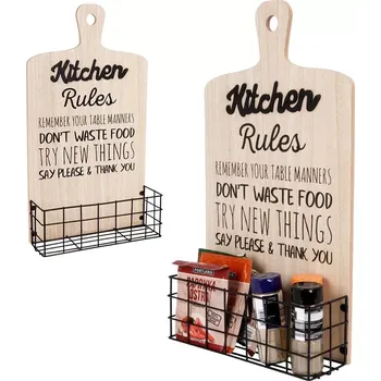 police Nástěnná kovová police s košíkem 9 × 28 × 50 cm Vilde