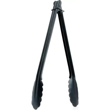 Kuchyňské kleště z nerezové oceli, černé, 31 cm