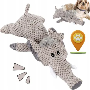 Hračka pro psa HRAČKA PLYŠÁK: PLYŠOVÁ HRAČKA PRO PSA PŘETAHOVADLO SLON S VÁHOU 130G