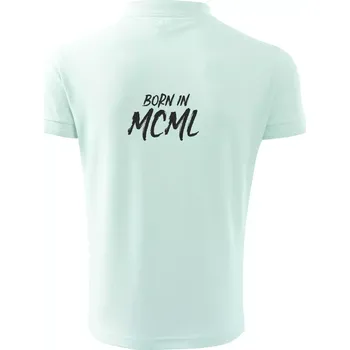 Pánská košile Born in - Římské číslo 1950 - Polokošile pánská Pique Polo 203 - 2XL ( Frost )