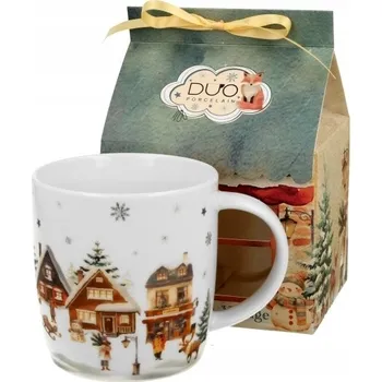 Hrnek Duo Christmas Village porcelán 400 ml