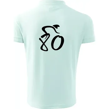 Pánská košile Cyklista slaví osmdesátiny (80) - Polokošile pánská Pique Polo 203 - 5XL ( Frost )